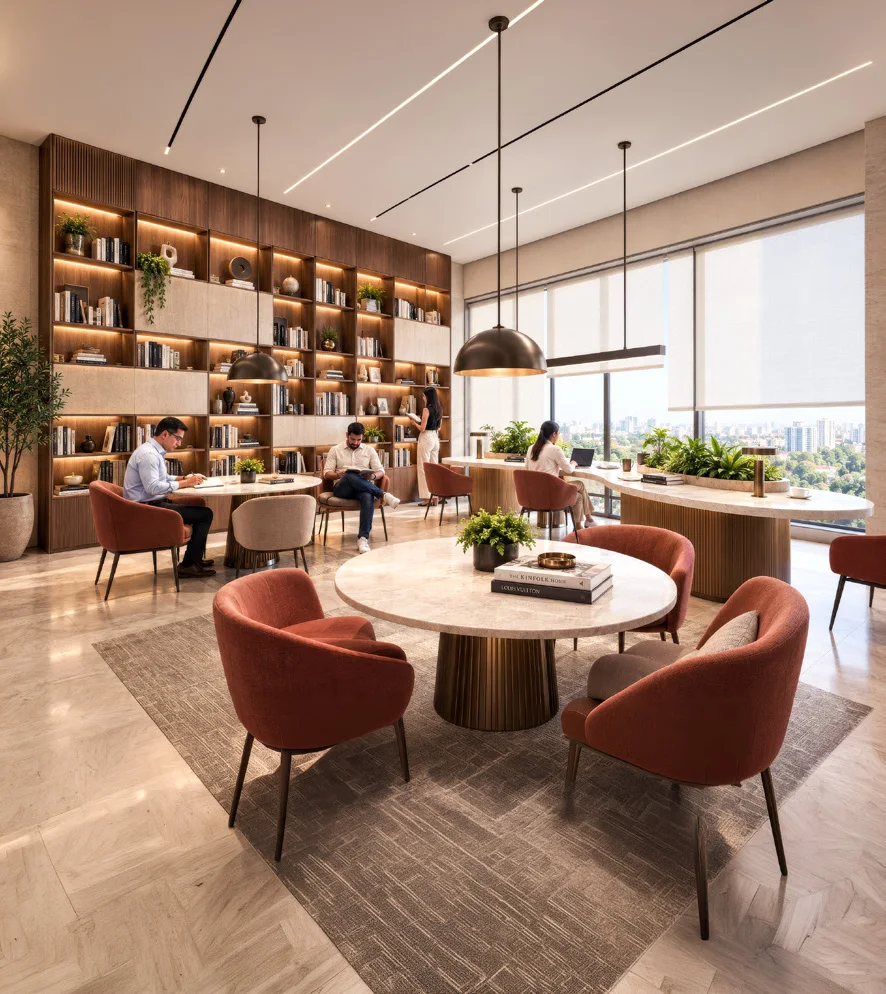 Library and reading lounge